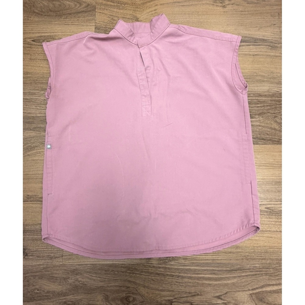 FIGS TECHNICAL COLLECTION RAFAELA Scrub Top Mineral Mauve Nurse Oversized Pink